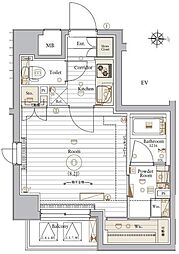 MAKESDESIGN住吉3 1Kの間取図画像
