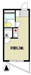 ダジュール生田 ワンルームの間取図画像