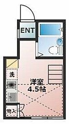 鳴海ビル 3階ワンルームの間取り