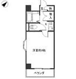 フォンティーヌ堺 1Kの間取図画像