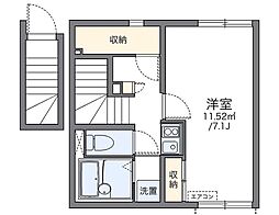 レオネクストファイン 1Kの間取図画像