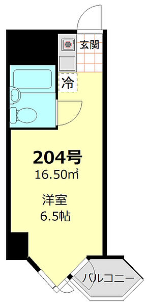 東京ベイビュウ 204｜東京都港区芝浦４丁目(賃貸マンション1R・2階・16.50㎡)の写真 その2