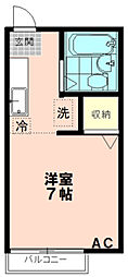 エス・ドミール 1Kの間取図画像