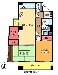 TS中野ビル 2LDKの間取図画像
