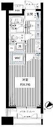 エフローレ日本橋 1Kの間取図画像