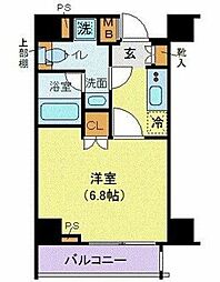 東京メトロ半蔵門線 水天宮前駅 徒歩9分の賃貸マンション 7階1Kの間取り