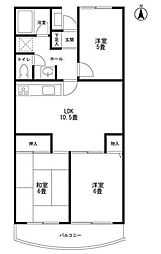サンクレスト大倉山 3LDKの間取図画像