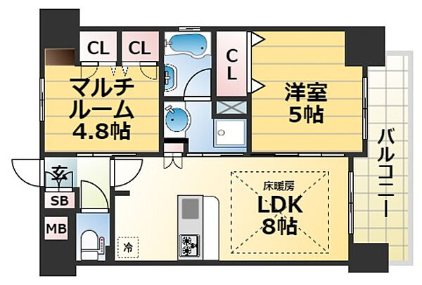 エステムコート神戸ハーバーランド前Ｖアクア ｜兵庫県神戸市兵庫区湊町１丁目(賃貸マンション2DK・4階・41.90㎡)の写真 その2