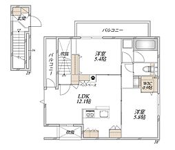 (仮称)森野3丁目メゾン 2LDKの間取図画像
