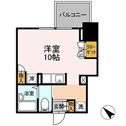 ディークラディアイヴァン初台 ワンルームの間取図画像