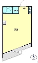 パレドール神田 ワンルームの間取図画像
