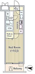 ALIVIO西麻布 1Kの間取図画像
