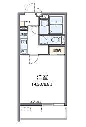 クレイノアンジュ鶴間 1Kの間取図画像