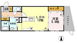 ウェルデンス江古田 1LDKの間取図画像