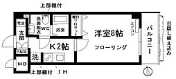 ヒューマンレジデンス 1Kの間取図画像