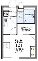 レオパレス椎の実2 1Kの間取図画像
