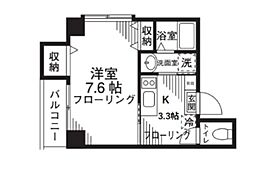 プレミール中野 4階1Kの間取り