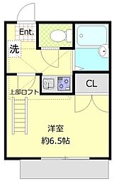 ブルースカイ上大岡 1Kの間取図画像