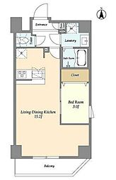 アルファコート谷在家 7階1LDKの間取り