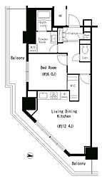 キャナルスクウェア豊洲 1LDKの間取図画像
