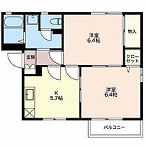 フェリスコート 0102 ｜ 新潟県新潟市西区五十嵐中島５丁目16-1（賃貸アパート2K・1階・43.60㎡） その2