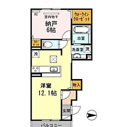 デュオT&Y 1LDKの間取図画像