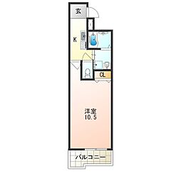Osaka Metro谷町線 平野駅 徒歩10分の賃貸アパート 2階1Kの間取り