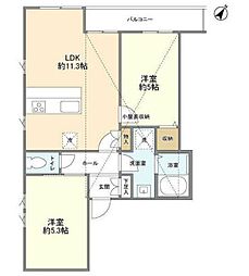ティアリーゼ 2LDKの間取図画像