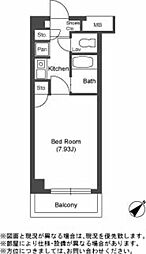 VISTAシュプリーム 3階1Kの間取り