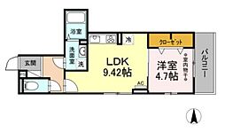 レーヴ・セジュール・アヤセ 1LDKの間取図画像