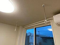 雨天・曇天時だけでなく花粉対策や防犯上、人目を避けたい洗濯物の室内干しに役立つホスクリーン付き♪伸縮も着脱も可能♪