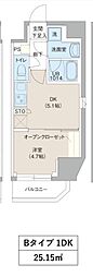 レオーネ池袋SOUTH 1DKの間取図画像