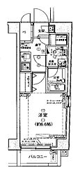 エクセリア練馬 1Kの間取図画像