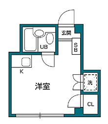 パークコート東高円寺 3階ワンルームの間取り