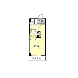 プライム螢池 ワンルームの間取図画像