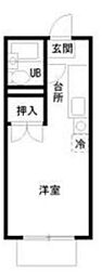 エステートピア慶 2階ワンルームの間取り