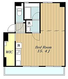 小田急小田原線 座間駅 徒歩1分の賃貸マンション 4階ワンルームの間取り