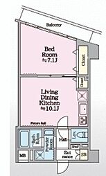 アイル イマージュ押上イースト 2階1LDKの間取り