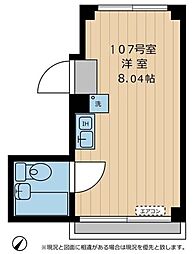 ヴィッツアーク大森2 ワンルームの間取図画像