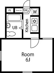 ルソール 1Kの間取図画像