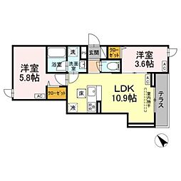 間取図画像 2LDK