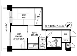 ライオンズプラザ池袋 2Kの間取図画像