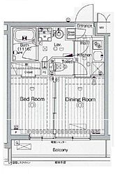西武池袋線 練馬駅 徒歩7分の賃貸マンション 4階1DKの間取り