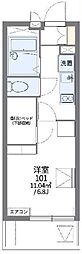 レオパレスWindHill 1Kの間取図画像
