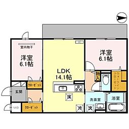 Emouvoir 2LDKの間取図画像