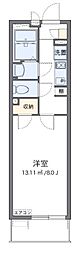レオパレスクレイノエスタシオン 1Kの間取図画像