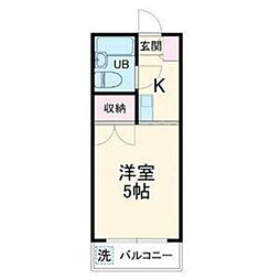 サンアベニュー小手指北 1Kの間取図画像