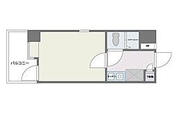 朝日プラザ博多5ターミナルスクエア 1Kの間取図画像