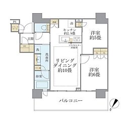 Ｂｒｉｌｌｉａ有明　Ｃｉｔｙ　Ｔｏｗｅｒ 18階2LDKの間取り