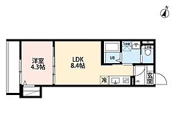 robot home 金町(ロボットホームカナマチ) 1LDKの間取図画像
